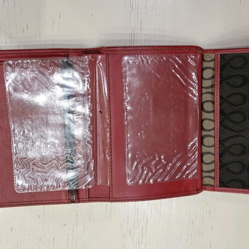 Lancel women's wallet used, red, 15x12 cm