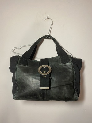 Emporio Armani Vintage Shoulder Bag used, black leather Y2K