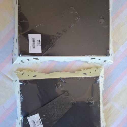 VICKO photo frames with vintage embossed design, cream