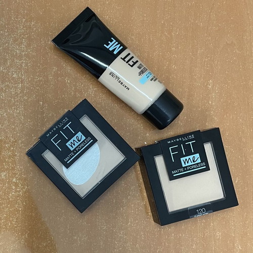 Maybelline Fit Me powder and foundation for light skin