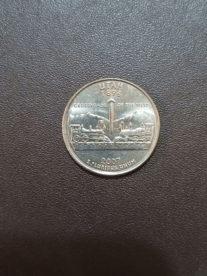 American 2007 Utah 1896 Quarter Dollar coin