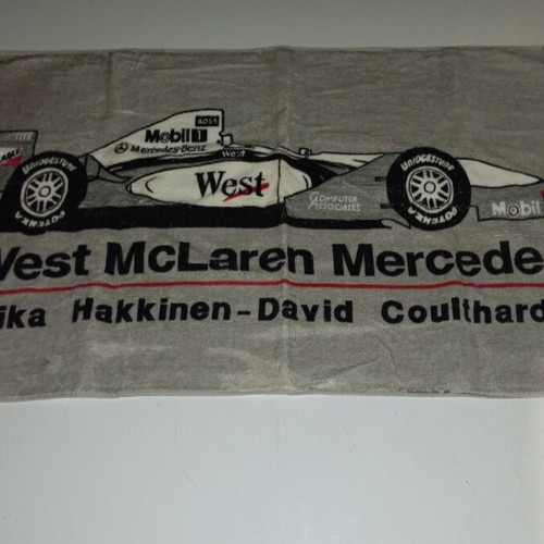F1 West McLaren Mercedes 1998 towel new with vintage logos