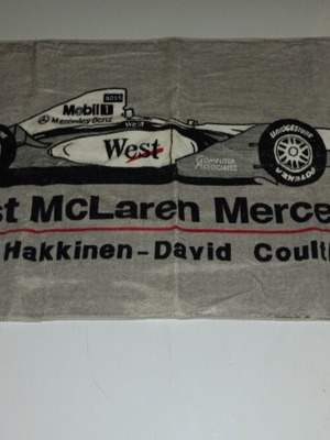 F1 West McLaren Mercedes 1998 towel new with vintage logos