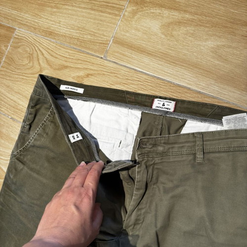 Jack & Jones men's fabric pants used, size XL XXL, khaki
