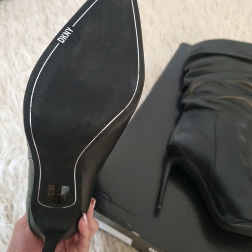 DKNY leather boots new, black, size 40.5