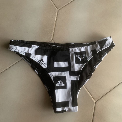 Adidas women's bikini slip like new, black and white