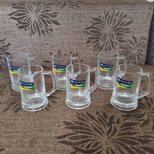 6 pcs Beer glasses 2004 Athens