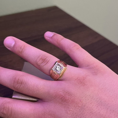 Gold men's ring 18k like new, 18 carats, 8 grams