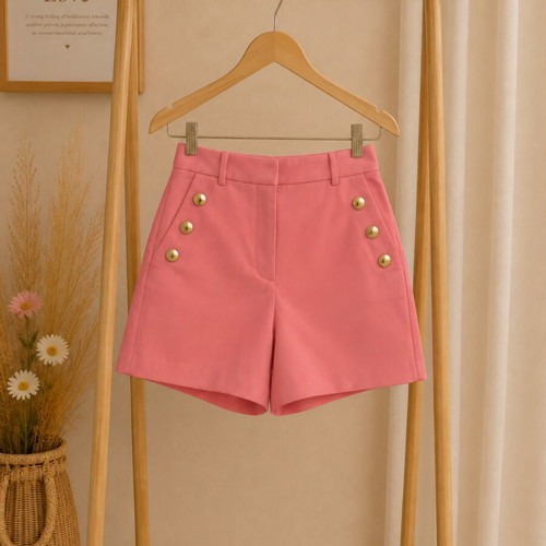 Zara high-waisted pink bermuda shorts like new