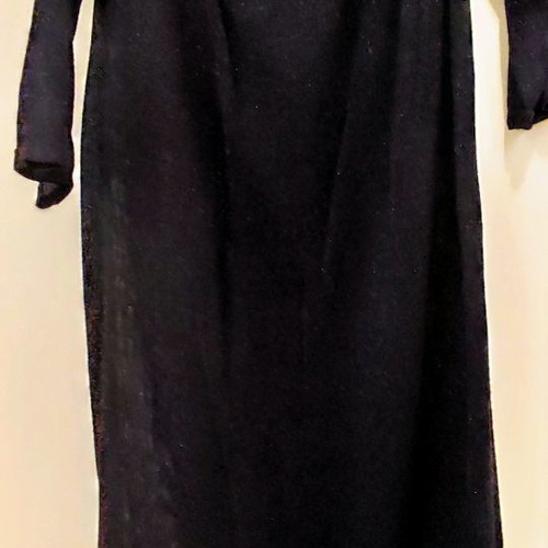 Black dress with silver threads