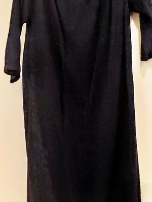 Black dress with silver threads