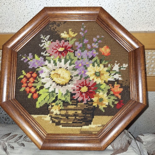 Two German Junghans Wolle embroidery tapestries with certificate