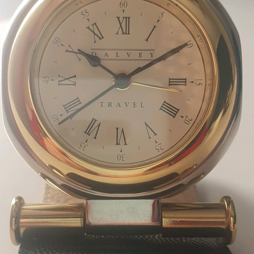 Dalvey Travel pocket watch like new, black and gold