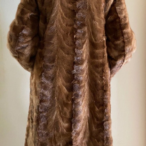 Vintage mink fur coat size S/M like new, brown