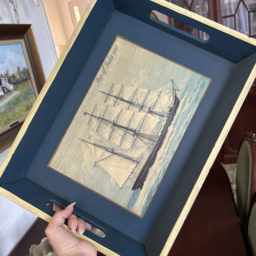 Vintage tray with handles like new