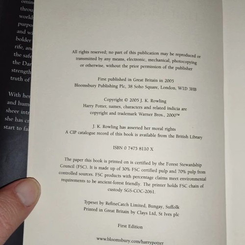 Harry Potter and the Half-blood Prince first edition like new