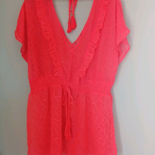 Zara tunic size M like new, bright coral