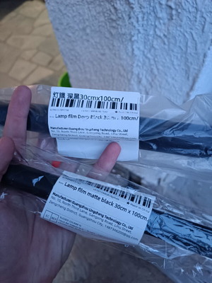 Φιμε για φανάρια αυτοκινήτου deep black black matt 30x100cm καινούργια