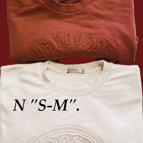 Stradivarius Crop Sweatshirt like new, pack S-M, white and red
