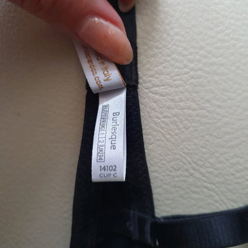 Luna push up bra 75C like new, black and gold