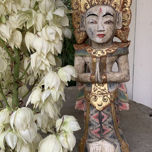 Balinese Wooden Statue of Hindu Deity Rama like new