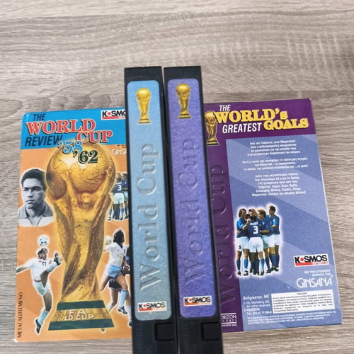 World Cup video cassettes used, rare, set of 2