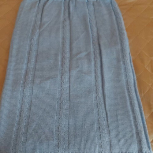 Knitted skirt used, turquoise, size L