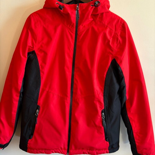 Crivit Women's Waterproof Jacket Medium 40/42 Like New, Red and Black