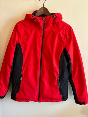 Crivit Women's Waterproof Jacket Medium 40/42 Like New, Red and Black