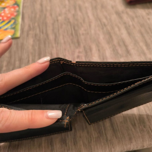 Brown leather type wallet new