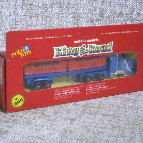 King of the Road Polfi Toys blue vintage metal truck new with box Greek