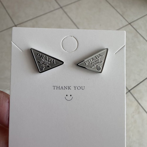 Prada stainless steel earrings