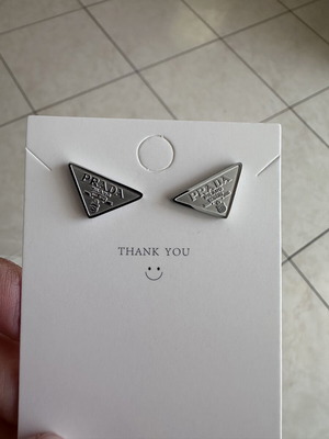Prada stainless steel earrings