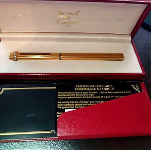 Cartier Stylo Ball Point Plaque or G