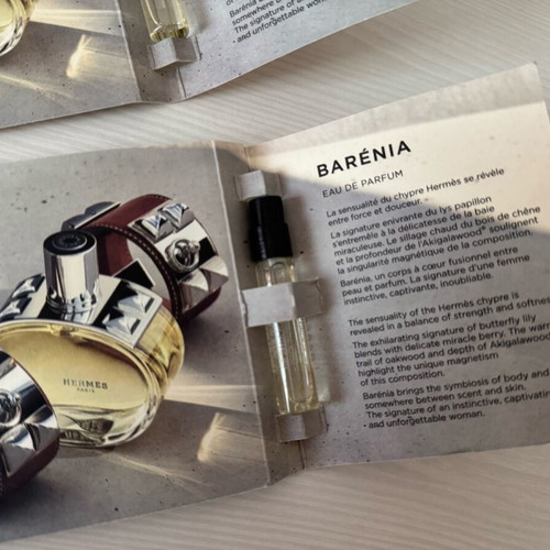 Hermès Barénia EDP perfume samples women new 2 x 2ml