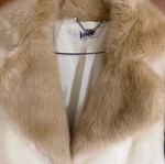 Jakke faux fur multicolor coat like new, size 38