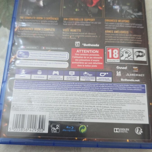 Sony PS4 Doom 3 VR Edition game used