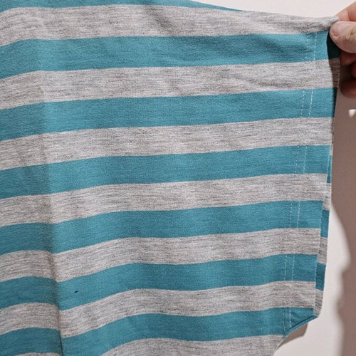Striped women's blouse like new, petrol-gray, size 5XL