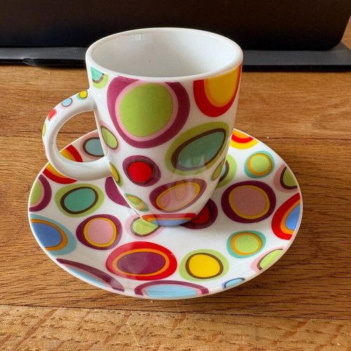 Espresso cup set of 2 and milk jug like new