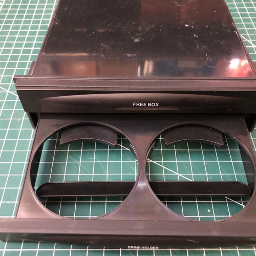 Car Cup Holder with Storage Drawer used, universal DIN slot