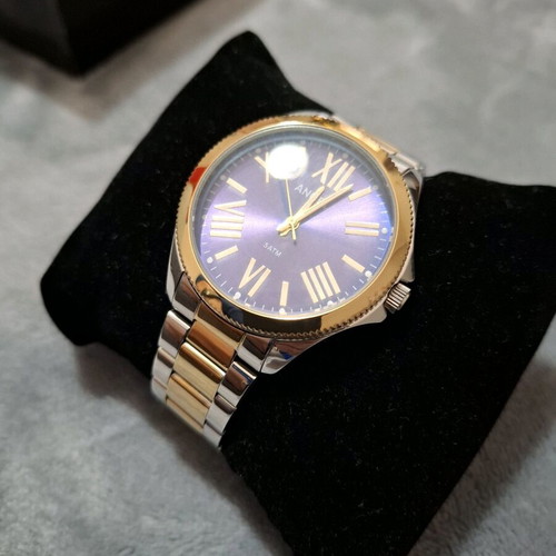 Angel watch new with purple dial and gold-silver bracelet women's