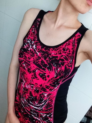 Tank top Marks & Spencer new, black and red, size S