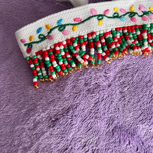 Beads Christmas bracelet handmade, adjustable size