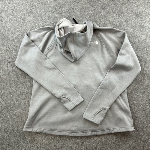 The North Face women's fleece jacket with hood, used, size L, gray