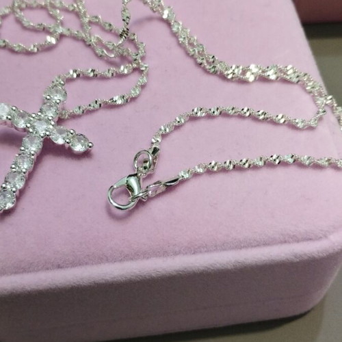 Silver chain with cross new in a nice box