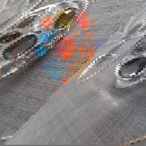 Βραχιόλι Swarovski σε άριστη κατάσταση με χρωματιστές κρυστάλλινες πέτρες, 6εκ
