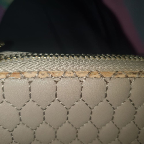 Trussardi beige wallet used with wear