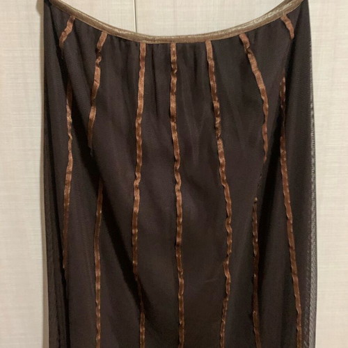 Gino Rossi skirt brown size XL like new with tulle and ribbons
