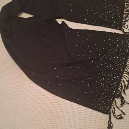 Black winter scarf with strass like new