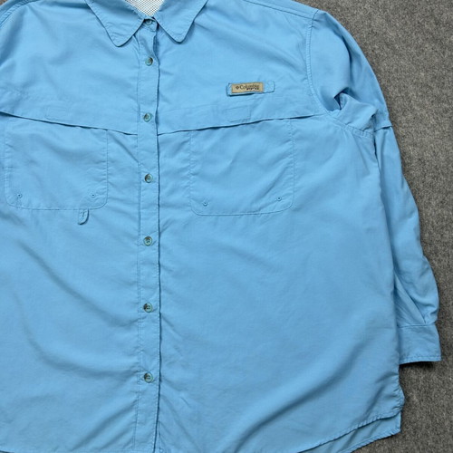 Columbia PFG women's blue fishing shirt used, size 2X